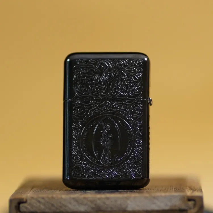 ZORRO佐罗薄款黑冰康斯坦丁790黄铜防风煤油打火机手感男士雕刻