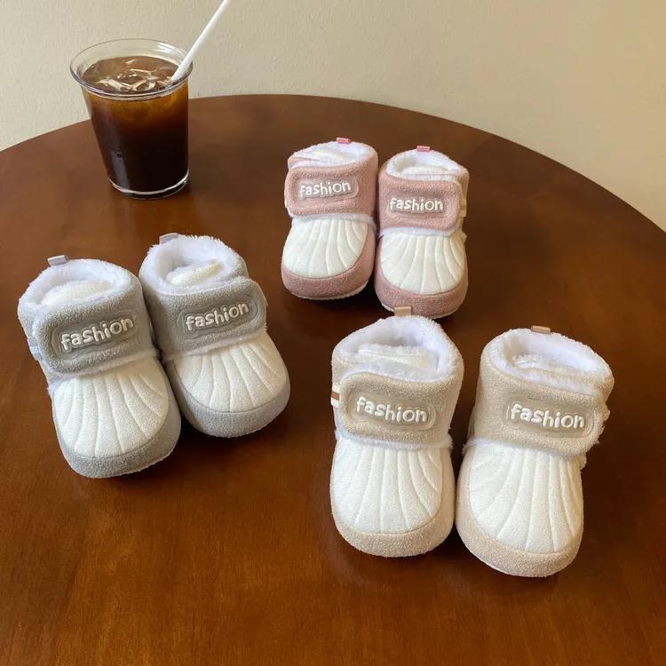 婴幼儿冬季棉鞋软底学步鞋男女宝宝保暖新生儿防掉0-1岁加绒加厚3