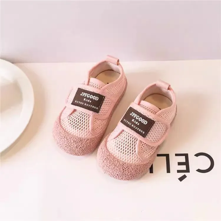 婴儿网面布鞋2024春夏季新款女童透气软底休闲小童男童宝宝魔术贴