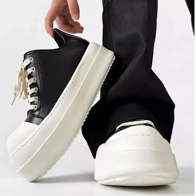 大头极简通勤板鞋男美式cleanfit德比鞋奶香底帆布鞋高街运动鞋潮