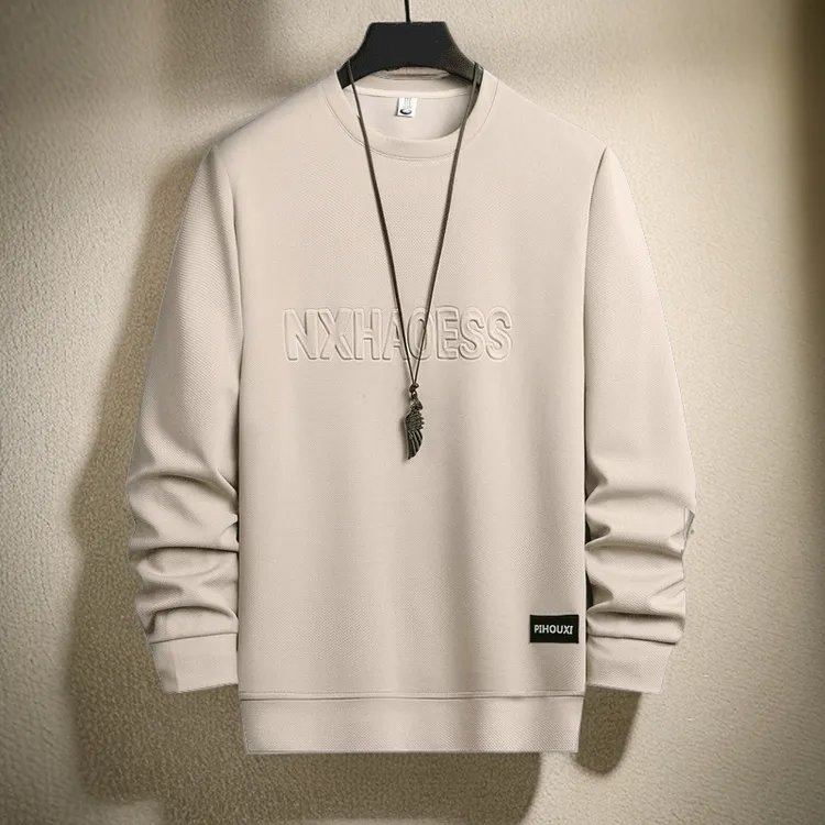 2024新款圆领卫衣男春秋美式潮牌宽松重磅休闲长袖男士上衣服秋季