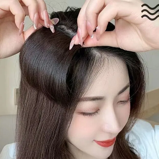 假发片垫发根神器头顶补发遮白发薄款泡沫头顶假发片真发发片假发