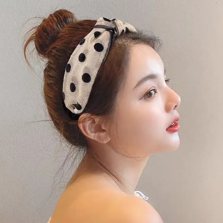 韩式网红甜美宽边发卡发箍女简约波点头箍清新网纱发带气质百搭