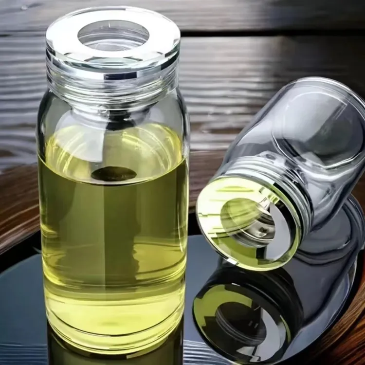 玻璃杯男款加厚茶杯透明单层高硼硅玻璃水杯大容量大肚杯简约便携