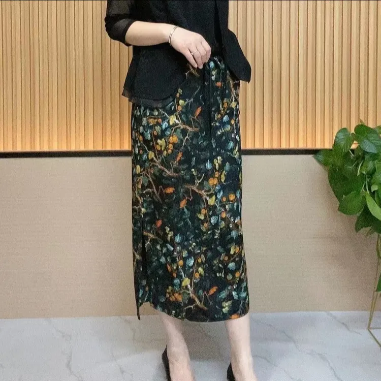 新款春夏季中长款裙子半身裙开叉显瘦一步裙时尚百搭女短裙