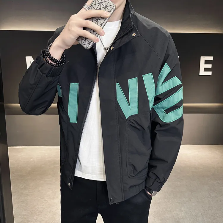 秋季新款韩版长袖翻领夹克男时尚百搭外套2023