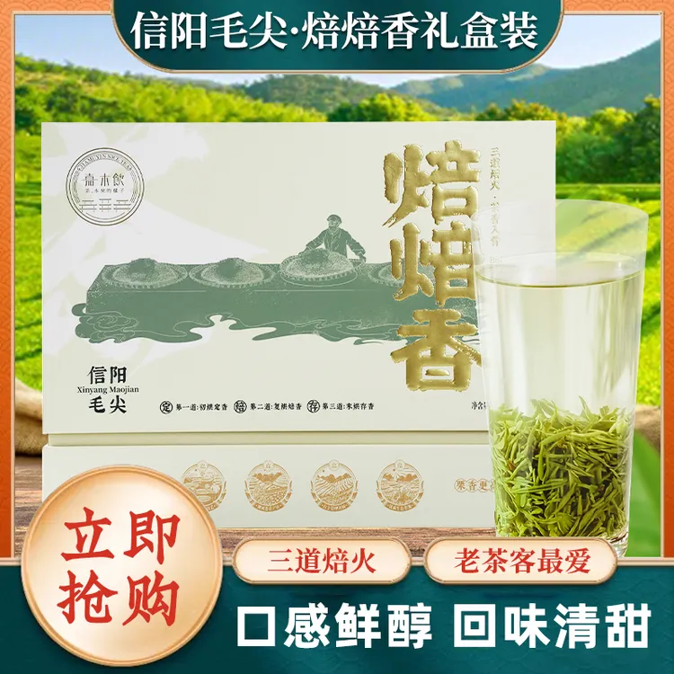【嘉木饮·焙焙香】2025年传统正宗信阳毛尖送礼茶叶礼盒装