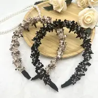 编织波浪~发箍百搭甜美轻奢不卡头蓬松气质带齿梳防滑设计感发箍