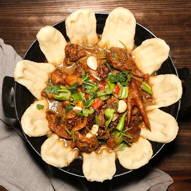 地锅饼厂家直销外卖专用饼子美团专用山东地锅鸡贴饼包邮纯手工