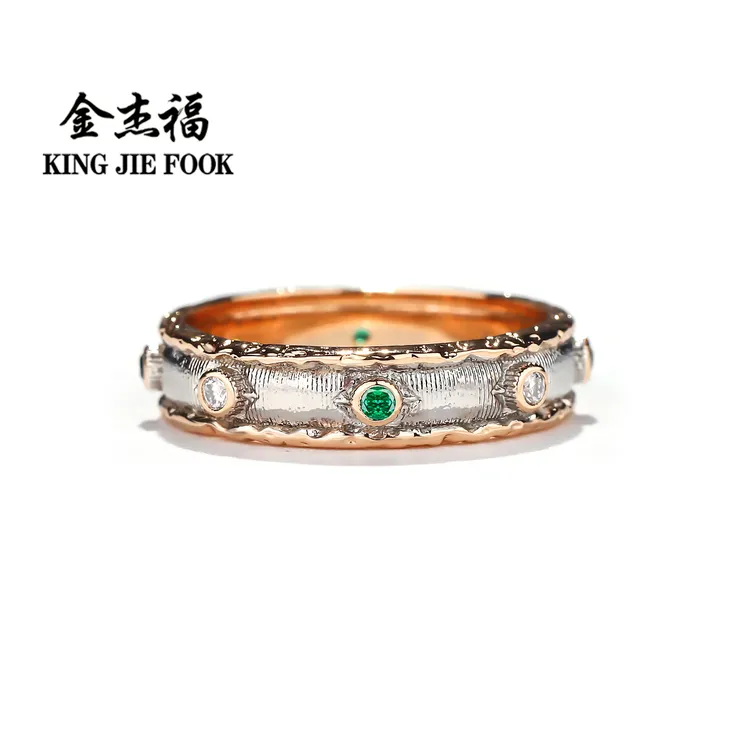  莫桑石戒指 金杰福【流金岁月】80分莫桑钻意大利工艺时尚戒指