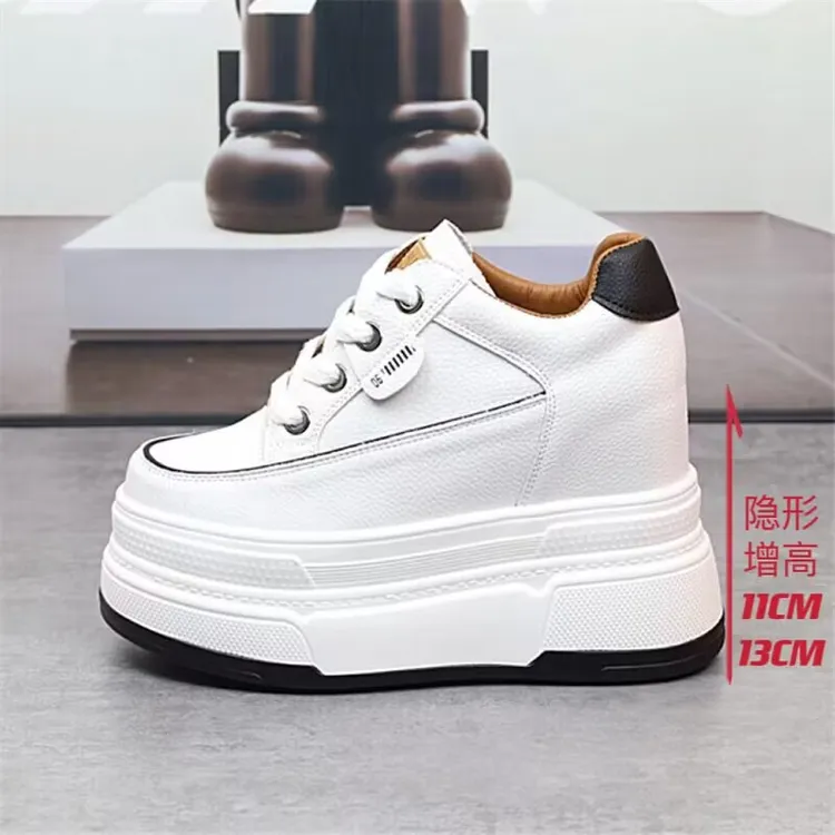 13CM内增高女鞋爆款新款厚底11厘米小白鞋女小个子百搭休闲鞋板鞋