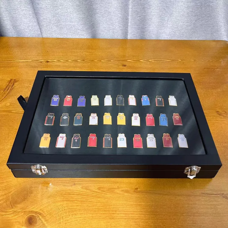 科比库里詹姆斯欧文篮球球衣金属徽章收藏纪念品相框桌面摆件