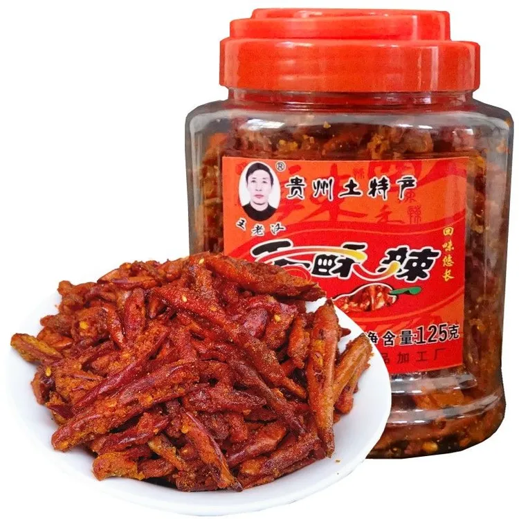 王老汉香辣脆贵州特产土特产辣椒油炸香脆椒小吃零食贵定香酥辣椒