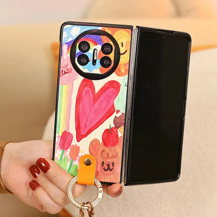 杨幂同款华为MateX5手机壳斜挎折叠matex3典藏版皮质防摔X3女款