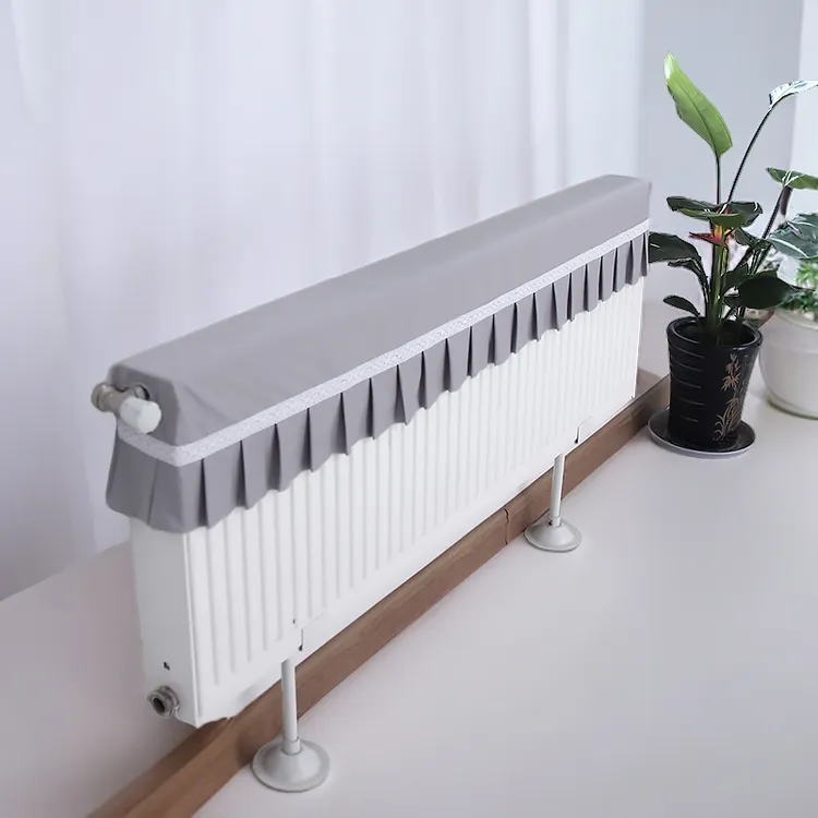 定制暖气片防尘罩套遮挡罩装饰老式铸铁暖气通用定做短款纯棉布艺