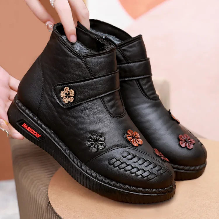 老北京布鞋妈妈鞋冬季棉鞋老太太防滑加绒奶奶老人保暖中老年女鞋