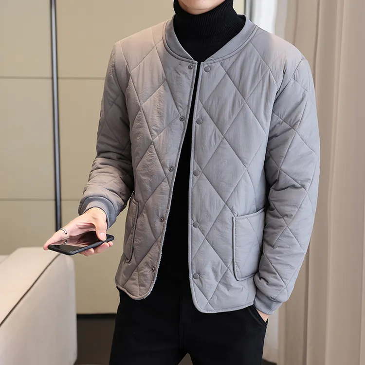 加绒加厚内胆棉衣男士短款秋冬季打底内穿小棉袄休闲保暖棉服外套