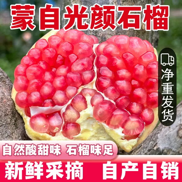 【自产自销】云南红河蒙自石榴硬籽八分甜两分酸新鲜水果原产地直发