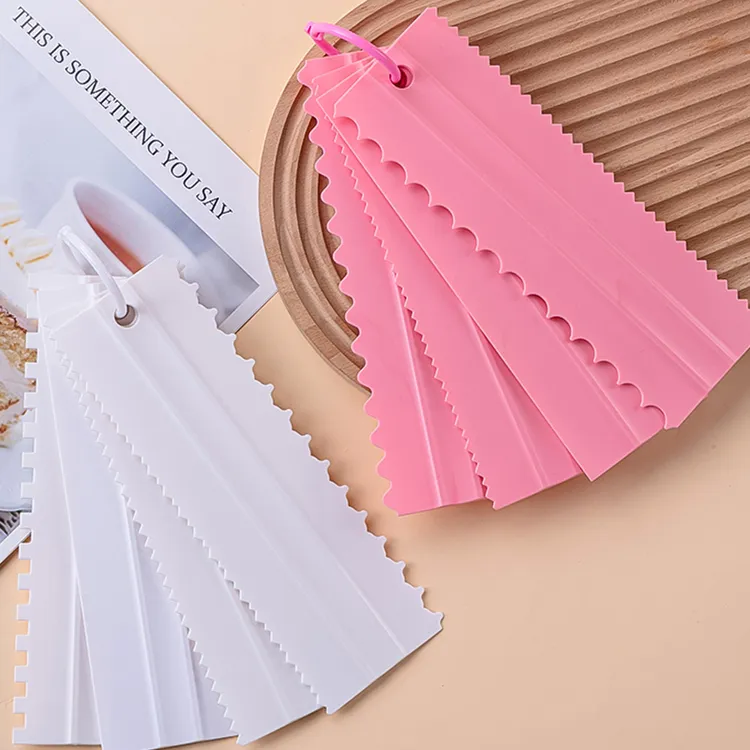 长款蛋糕奶油刮板波浪造型双面抹面锯齿刮片抹刀家用蛋糕烘焙工具