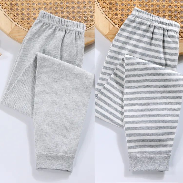 出口质量春秋款儿童秋裤全棉男女童打底长裤保暖纯棉宝宝睡裤无骨