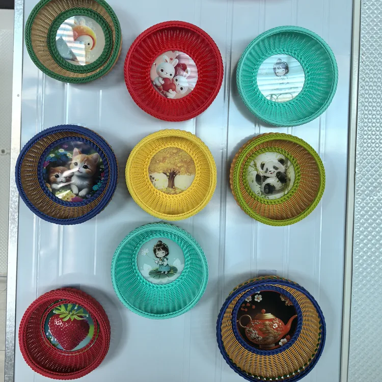 发泡藤条手工复古收纳书桌水果文具盒客厅化妆品收纳篮子镂空网红