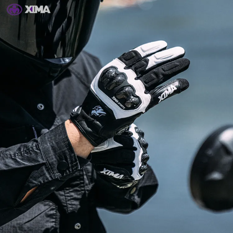 XIMA/玺玛摩托车机车夏季四季透气网眼防护碳纤维男女骑士手套