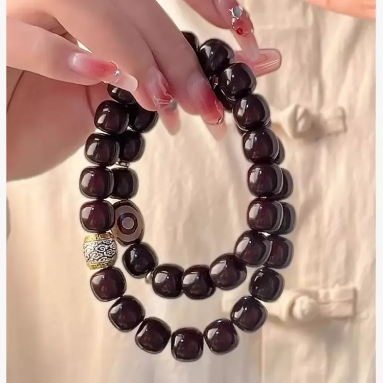 溏心老料风化菩提根手串男款甄选盘玩菩提子佛珠念珠女生文玩手串