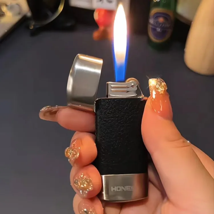 网红款商务风打火机皮质手感小巧便携送男友老公七夕情人节礼物