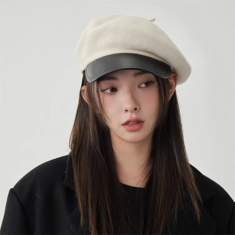 2024年爆款新款财阀千金贝雷帽秋冬户外洋气百搭女士帽子秋冬款