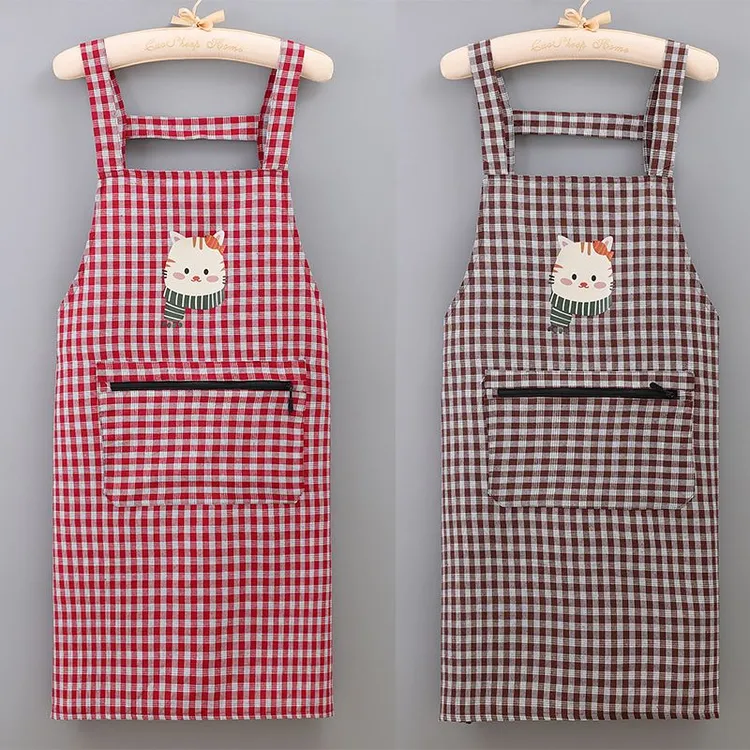 新款围裙上班打工女家用厨房做饭防污耐脏耐磨时尚透气干活围腰