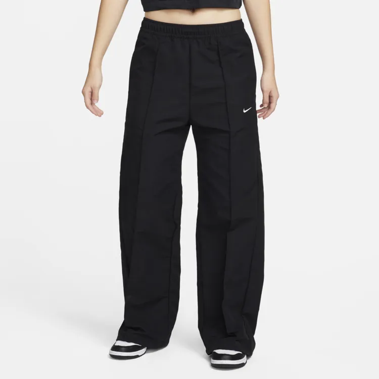 NIKE/耐克女款AS NK休闲舒适直筒黑色针织梭织长裤 FQ3589-010