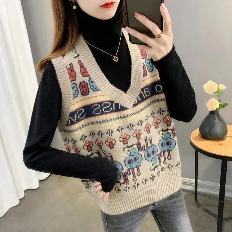 清仓捡漏~专柜撤回外贸女装马甲背心外套女秋季外穿打底上衣毛衣