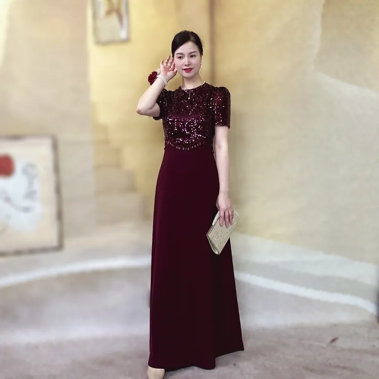 喜妃琳高端礼服定制0081喜婆婆喜妈妈装精致优雅年轻减龄上台敬酒