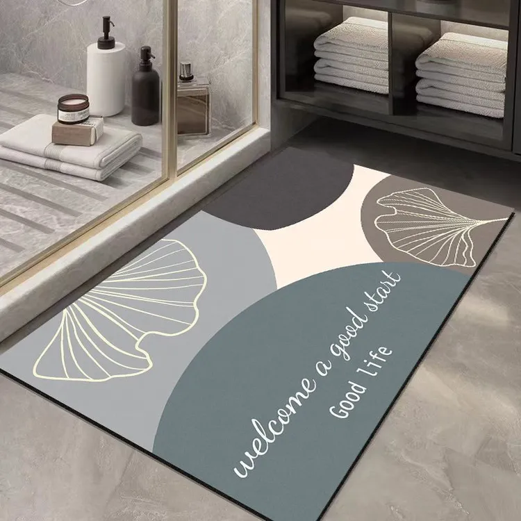 硅藻泥吸水垫入户门高档防滑速干脚垫卫生间地垫厨房吸水防滑垫子