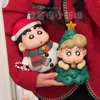 抢【包邮】蜡笔小新手办圣诞限定雪人小新圣诞树可爱桌面摆件礼物  