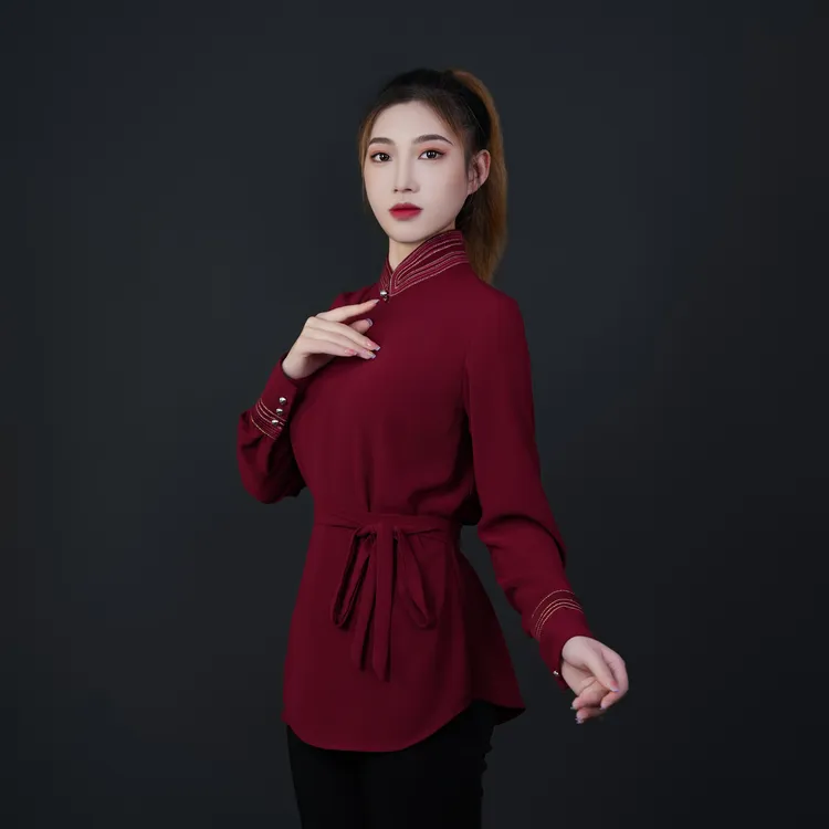 【民族服饰】蒙古服饰秋季新款长袖气质百搭休闲显瘦打底上衣