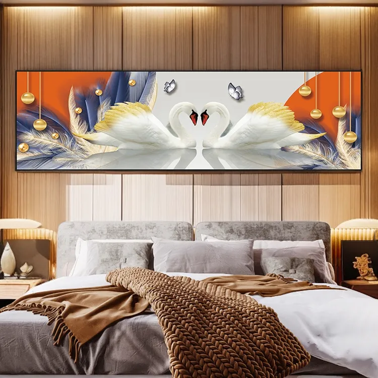 夫妻情侣/单身床头卧室自粘贴画小清馨民宿旅馆壁画酒店pvc装饰画