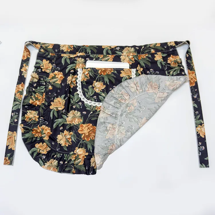 纯棉半身围裙夏季薄款2023新款家用做饭厨房防水网红专用时尚围腰