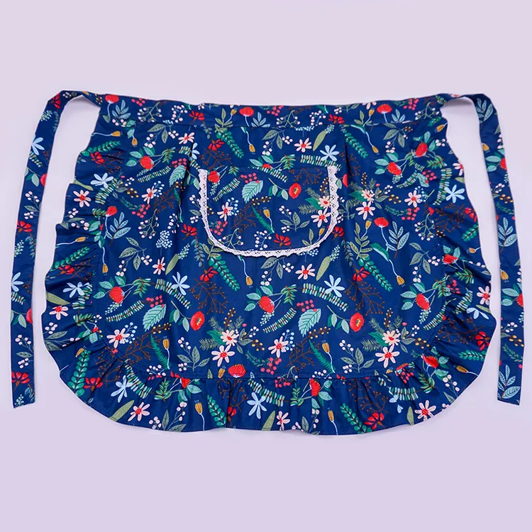 半身围裙女士纯棉新款网红家用厨房防水成人半截围腰做饭洋气防污