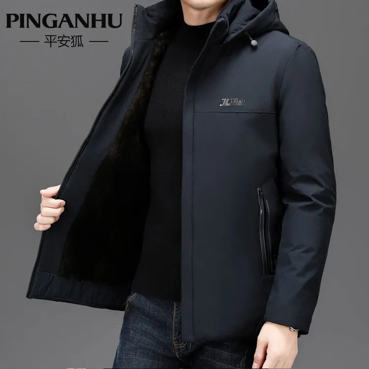 冬装夹克男老年人爸爸秋冬外套中老年衣服爷爷加绒加厚棉衣男士