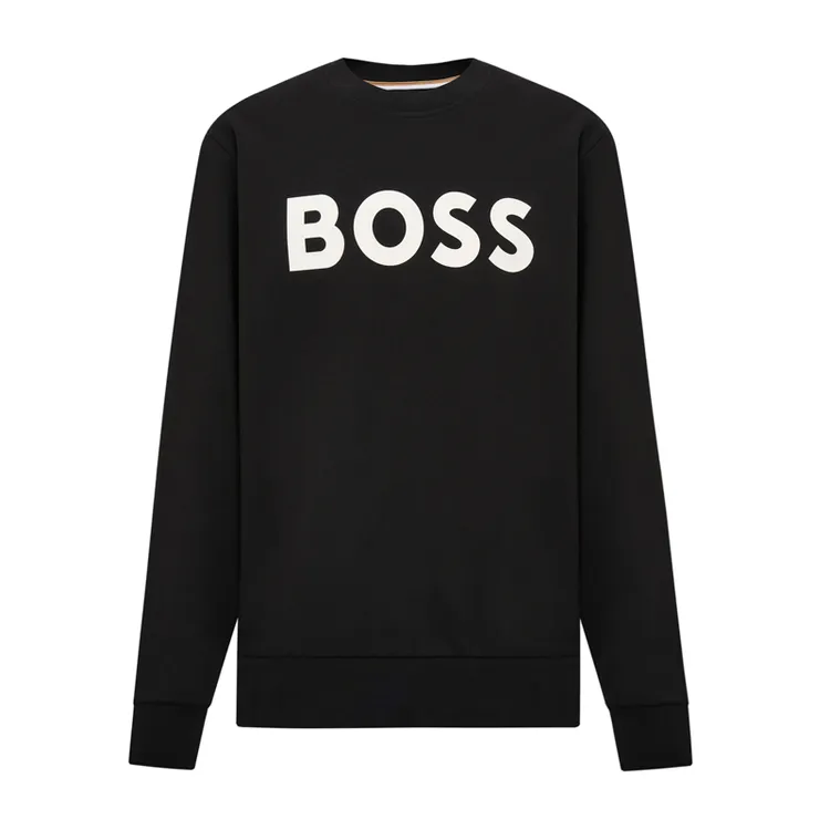 BOSS雨果博斯男士新款经典印花大标奢侈品高端圆领卫衣男时尚休闲