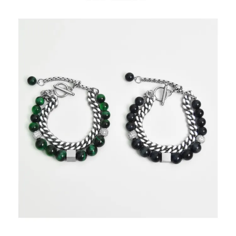 钛钢手链 【星际迷航】个性潮酷小众双层古巴男生手链TB 2036