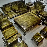 金丝楠大叶阴沉沙发古典仿古13件套财源滚滚实木客厅家具客厅组合