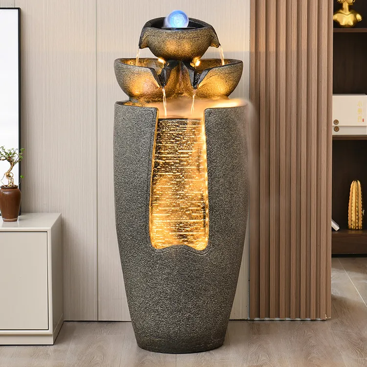 流水喷泉摆件客厅办公室风水球循环水景乔迁开业送礼装饰品加湿器