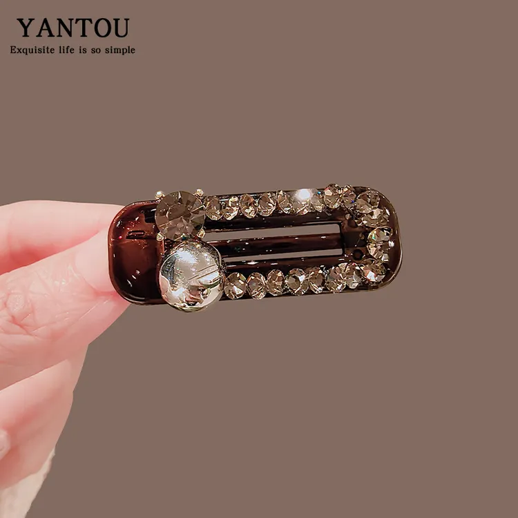 精致轻奢发夹水钻鸭嘴夹时尚创意设计珍珠碎发刘海侧边发夹发卡女