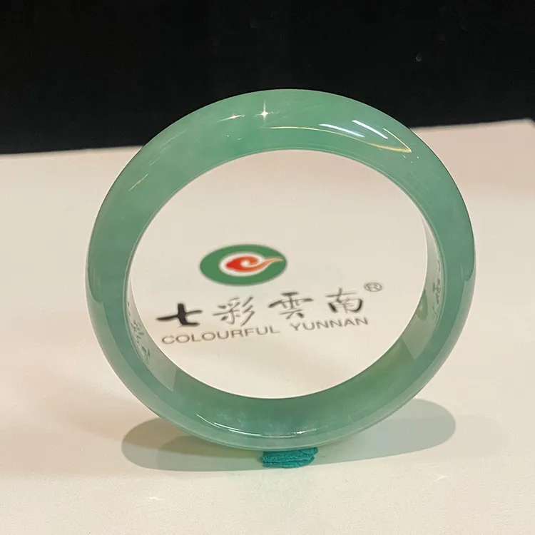 Colourful Yunnan/七彩云南冰种满圈绿翡翠手镯绿色时尚翡翠轻奢