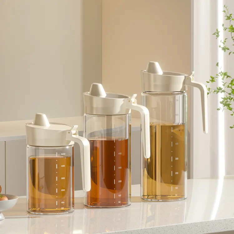 高硼硅玻璃油壶厨房家用大容量装油容器不挂油酱油醋防漏食用油瓶