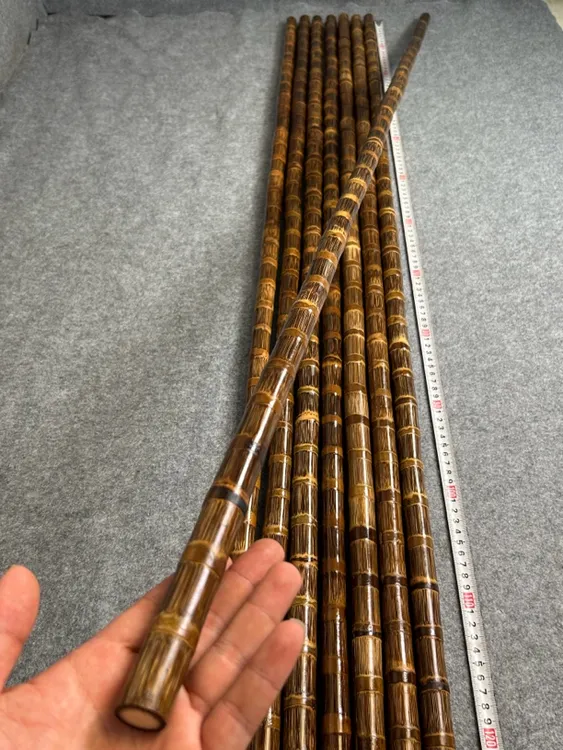 高品质龙血金丝竹实心竹手杖登山杖武术棍 长1.3米 直径2.2-2.1