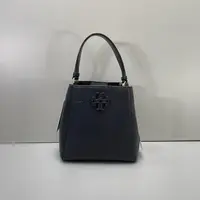 95新 TORY BURCH/汤丽柏琦 黑色变形水桶包 18*19*12cmD121224
