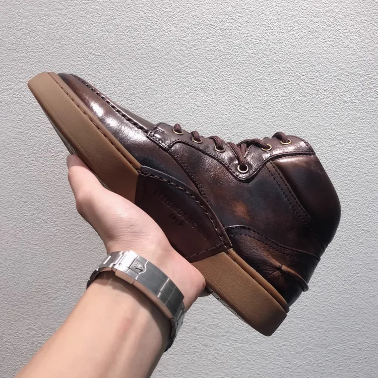 冬季复古软底马丁靴男真皮短靴子美式英伦风切尔西工装靴高帮板鞋